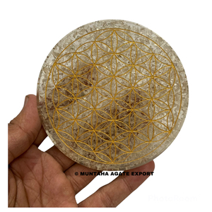 Venta caliente hecho a mano de cuarzo transparente orgonita posavasos Chip Natural piedra de cristal energía positiva tallada Orgone Chip mascota ágata - Product Image 3