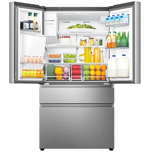 Réfrigérateur intelligent électrique à portes françaises de 36 pouces de large, 4 portes, 25,6 pi³ de capacité standard, avec distributeur de glace intégré – Qualité supérieure pour une précision optimale - Product Image 5
