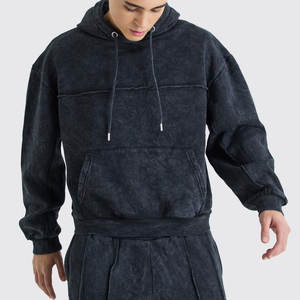 Survêtements en polaire délavée à l'acide imprimés sur mesure Nouveau logo gaufré de qualité Impression de patchs originaux Styles de marque Hiver Taille 6XL - Product Image 5