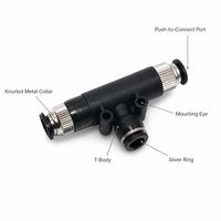 Générateur de vide à échappement latéral VUH05-44J, aspiration d'entrée 4 mm, port d'échappement externe 6 mm, éjecteur d'air pneumatique pour système de vide