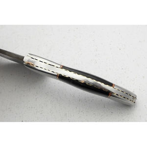 Couteau de chef Burraq DIY OEM fait main en acier Damas, motif goutte de pluie, multifonctionnel, avec étui en cuir, modèle pour usage en cuisine - Product Image 2