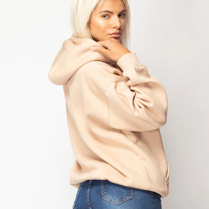 Sudadera con Capucha Extra Grande para Mujer, OEM/ODM, 100% Algodón, Ligera, Transpirable, con Logotipo Personalizado - Product Image 3