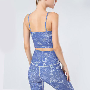 Conjunto de ropa de Yoga de 2 piezas sin costuras de gimnasio de cintura alta personalizado ropa deportiva de fitness transpirable para mujeres más cintura elástica ecológica - Product Image 5
