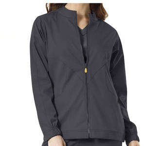 Venta al por mayor de manga larga Hospital Enfermera Uniforme Médico Scrub Jacket Soft Elástico Scrub Jacket - Product Image 1