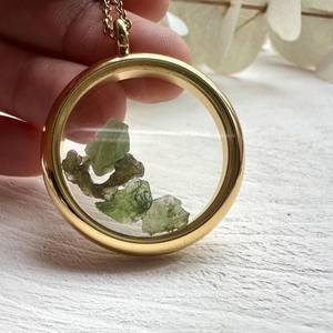 สร้อยคอจี้โมลดาไวต์แท้ จี้ธรรมชาติ เปลี่ยนสีได้ พร้อมใบรับรองจากผู้ตรวจสอบบุคคลที่สาม ของขวัญสำหรับเธอ สาธารณรัฐเช็ก - Product Image 6