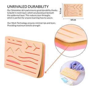 High Quality Custom Sized Stainless Steel Surgical Suture Practice Pads CE Certified Complete Instrument Set Manual Power Source - Product Image 3