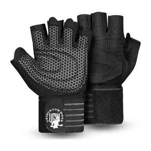 UNIQUE GYM WEAR Guantes de Cuero para Levantamiento de Pesas con Correa Ajustable para la Muñeca, Transpirables, Ligeros, Unisex - Product Image 2