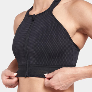 Soutien-gorge zippé de haute qualité pour femmes, haut court de yoga, soutien-gorge de sport à la mode pour entraînement de course à pied, vente en gros pour femmes - Product Image 6
