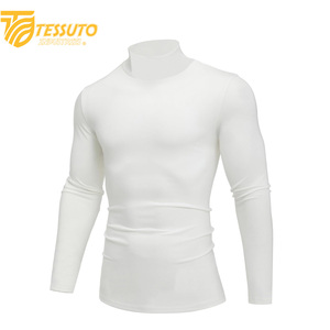 Pulls en tricot brodés pour hommes ODM 100% coton Couleur unie Motif entièrement respirant Coupe-vent Séchage rapide Haut d'hiver Confort - Product Image 5
