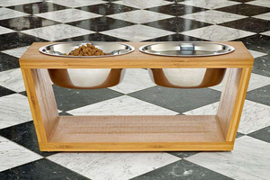 Support de bol en bois personnalisé en usine pour animaux de compagnie - Product Image 2