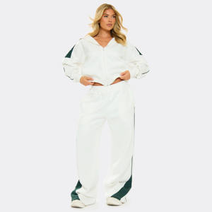 ชุดวอร์ม2ชิ้นของผู้หญิงชุดวอร์ม2ชิ้นลายแถบสีขาวมุกพร้อมกางเกงวอร์มยาวเต็มตัวใหม่ล่าสุด - Product Image 3