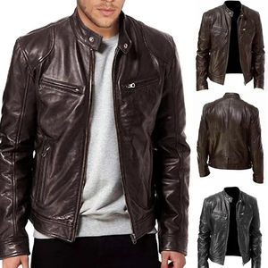 Top Design en cuir de vachette véritable Style Vintage rayure avec longue fermeture éclair qualité supérieure bonne qualité veste de motards personnalisée - Product Image 3