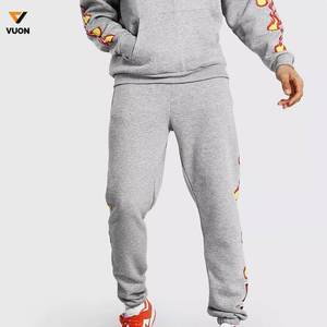 2024 hombres al por mayor barato personalizado de gran tamaño Unisex pantalones de chándal con capucha conjunto de Jogger de manga larga de algodón poliéster sólido primavera pulóver - Product Image 6