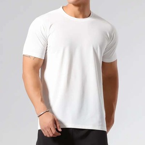 Meilleure qualité 100% coton col rond Jersey chemises hommes respirant Slim Fit à manches courtes t-shirts Logo personnalisé imprimé solide vêtements de sport - Product Image 6