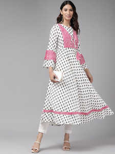Kurta Anarkali en rayonne à imprimé floral, tissu doux et confortable, tenue ethnique élégante conçue pour un usage quotidien élégant et traditionnel - Product Image 2