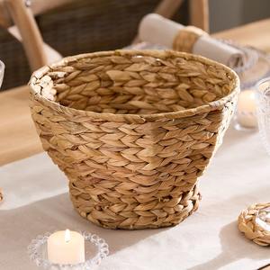 Bol à fruits de cuisine à pied en jacinthe d'eau Décor de présentation de repas naturel Produits vietnamiens en gros écologiques - Product Image 2