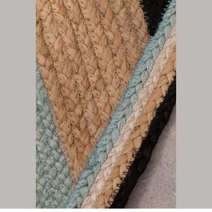 ราคาที่ดีที่สุดพรมผ้าฝ้ายทอแบบชนบทถักด้วยมือด้วยโทนสีธรรมชาติที่สมบูรณ์แบบสำหรับบ้านในกระท่อมวินเทจหรือชนบท - Product Image 5