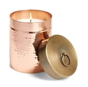 Bougeoir élégant en métal avec finition dorée et noire utilisé pour les fêtes de Noël et de fête - Product Image 3