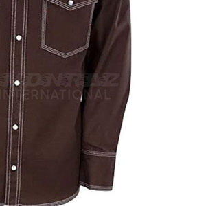 Camisa FR de soldadura de manga larga para hombre, camisa FR de trabajo resistente al fuego, camisa FR de soldadura industrial con llama - Product Image 5