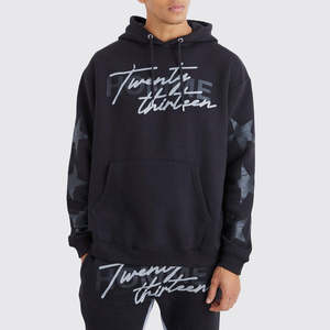 Survêtement de jogging streetwear tendance en coton brodé avec appliques vieillies personnalisées de qualité supérieure 2026 pour hommes - Product Image 1