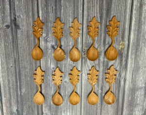 Cuchara de café agitadora creativa, hoja de madera, cucharadita de café en forma de limón, postre, cuchara mezcladora de miel con mango largo - Product Image 5