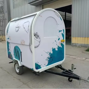 Nuevo remolque móvil usado de comida rápida remolcable de fibra de vidrio de aluminio a granel precios baratos Aplicación de aperitivos todo el equipo incluido - Product Image 1