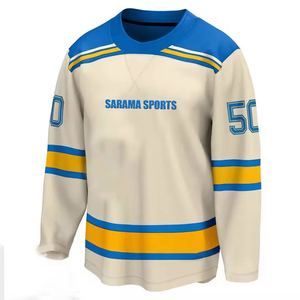 Camiseta de hockey sobre hielo con logotipo personalizado, camiseta de hockey sobre hielo de nuevo diseño de alta calidad, precio razonable, servicio OEM - Product Image 1