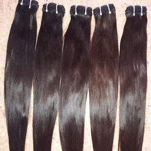 8 pulgadas virgen indio Remy cierres de cabello sedoso recto brillante sensación de la mano suave máquina doble trama toda la extensión del cabello humano - Product Image 1