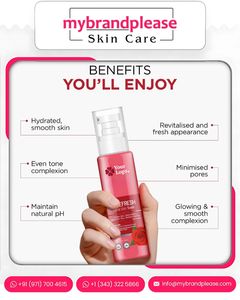 โทนเนอร์บำรุงผิวหน้ารูปกุหลาบเพื่อผิวกระจ่างใสมีสูตรเฉพาะสำหรับ OEM ODM และฉลากส่วนตัวจำนวนมาก - Product Image 3