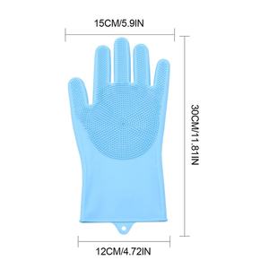 <b>Pet</b> Bathing Gloves & Thickened Anti-Scratch Silicone <b>Brush</b> for Cats and Dogs-Removes Loose Fur - Product Image 3