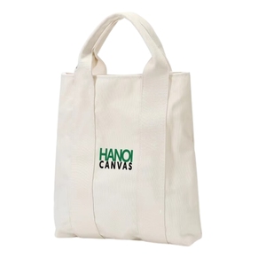 Sac fourre-tout élégant en toile avec poignée en coton imprimé de logo personnalisé grande capacité pour les voyages et les cadeaux - Product Image 6