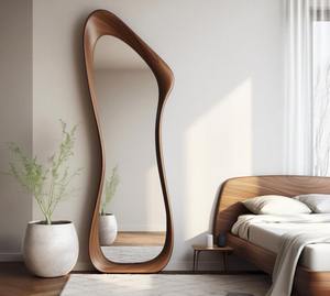 Handmade Art Deco <b>Round</b> Glass Full Length Standing <b>Mirror</b> Rustic Wall and Floor <b>Mirror</b> at Cheap Price - Product Image 3