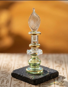 LW93 Miniatura de Botella de Perfume de Vidrio Soplado a Mano 2ml 5ml, Recuerdo de Arte Folclórico Egipcio, Imitación de Frasco Antiguo, Contenedor para Aceite Esencial - Product Image 2