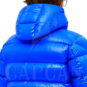 Veste d'hiver matelassée à capuche 100% polyester pour homme, style personnalisé, col montant, imperméable, respirante, doublure polaire, logo personnalisé - Product Image 5