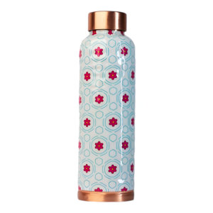 Hot Selling Floral Design Printed Copper Water <b>Bottle</b> For <b>Drinking</b> Water Outdoor Indoor - Product Image 1