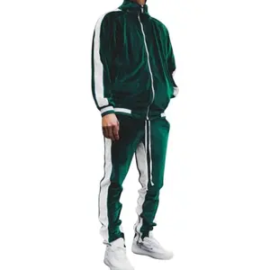 Yüksek kaliteli spor düz polyester eğitim koşu erkekler için slim fit sweatpants ve ter ceket eşofman CP-MTS-26