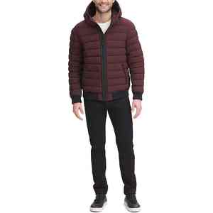 2025 Latest Design Men's XL Size Puffer Bomber Jacket High Quality <b>Winter</b> <b>Coat</b> <b>Hooded</b> Collar Fashionable Fabric Manufacturer - Product Image 1