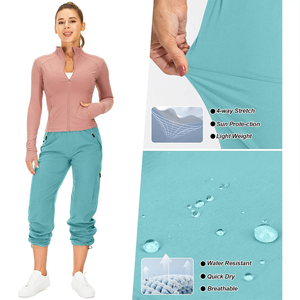 Pantalon cargo personnalisé à taille haute pour femmes Commande en gros Pantalon ample à poches multiples Pantalon respirant de grande taille pour vêtements de travail en plein air - Product Image 5