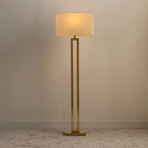 Modern Luxury Living Room Home Decor Elegant <b>Mushroom</b> Shape White Fabric Floor Lamp Stylish Golden Stand LED for Home Office Use - Product Image 4