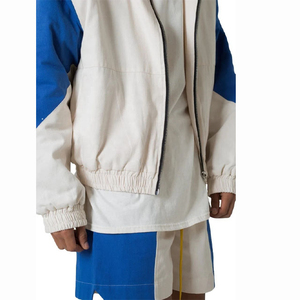 2025 conjunto cortavientos logotipo personalizado Zip up Retro hombres Color Block Nylon impreso Logo chaqueta cortavientos a prueba de viento para hombres - Product Image 5