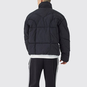 Chaqueta Acolchada para Hombre de Alta Calidad OEM, Cálida para Invierno, Talla Grande, Cierre Completo, Relleno de Algodón, Lona, Frente Alto, Impermeable para Exteriores - Product Image 3