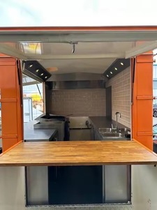 รถขายอาหารเคลื่อนที่แบบกำหนดเอง พร้อมอุปกรณ์ครบครัน รถพ่วงขายอาหารสำหรับร้านอาหาร ใช้สำหรับขายผลไม้ สภาพใหม่ ขาย - Product Image 4