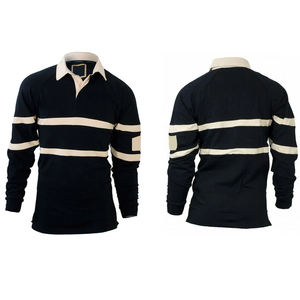 Maillot de rugby personnalisé en polyester/coton de haute qualité pour adultes unisexes, respirant, pour l'entraînement, avec nom et numéro d'équipe - Product Image 4