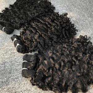 Bundle de cheveux bruts bouclés birmans et vietnamiens de haute qualité pour femmes noires un donneur trame de dentelle brun foncé - Product Image 3