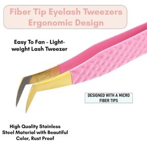 Pince à cils avec pointe arc-en-ciel Pince à épiler d'extension de cils de haute qualité en acier inoxydable Logo de marque privée Offre Emballage - Product Image 5