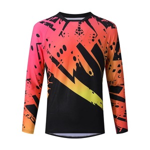 Camiseta de Motocross de Secado Rápido, 100% Poliéster, Personalizada con Impresión de Carreras, Manga Larga, Chaqueta de Motociclismo Sublimada para Exteriores - Product Image 1