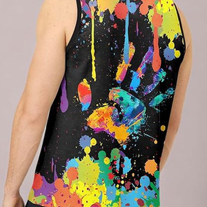 Débardeurs de sport pour hommes, personnalisés, respirants, à col rond, en tricot, à sublimation, pour la course à pied et la salle de sport, vente en gros OEM - Product Image 5