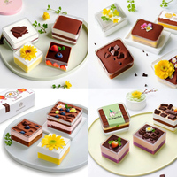 Boîte d'emballage en plastique PS transparente carrée personnalisée, recyclable, épaisseur 0,2-0,5 mm, pour tiramisu et pâtisseries, vente en gros