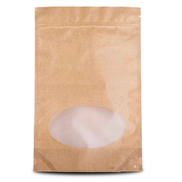 Sac en papier kraft avec fenêtre transparente Emballage haute barrière de qualité alimentaire avec joint hermétique