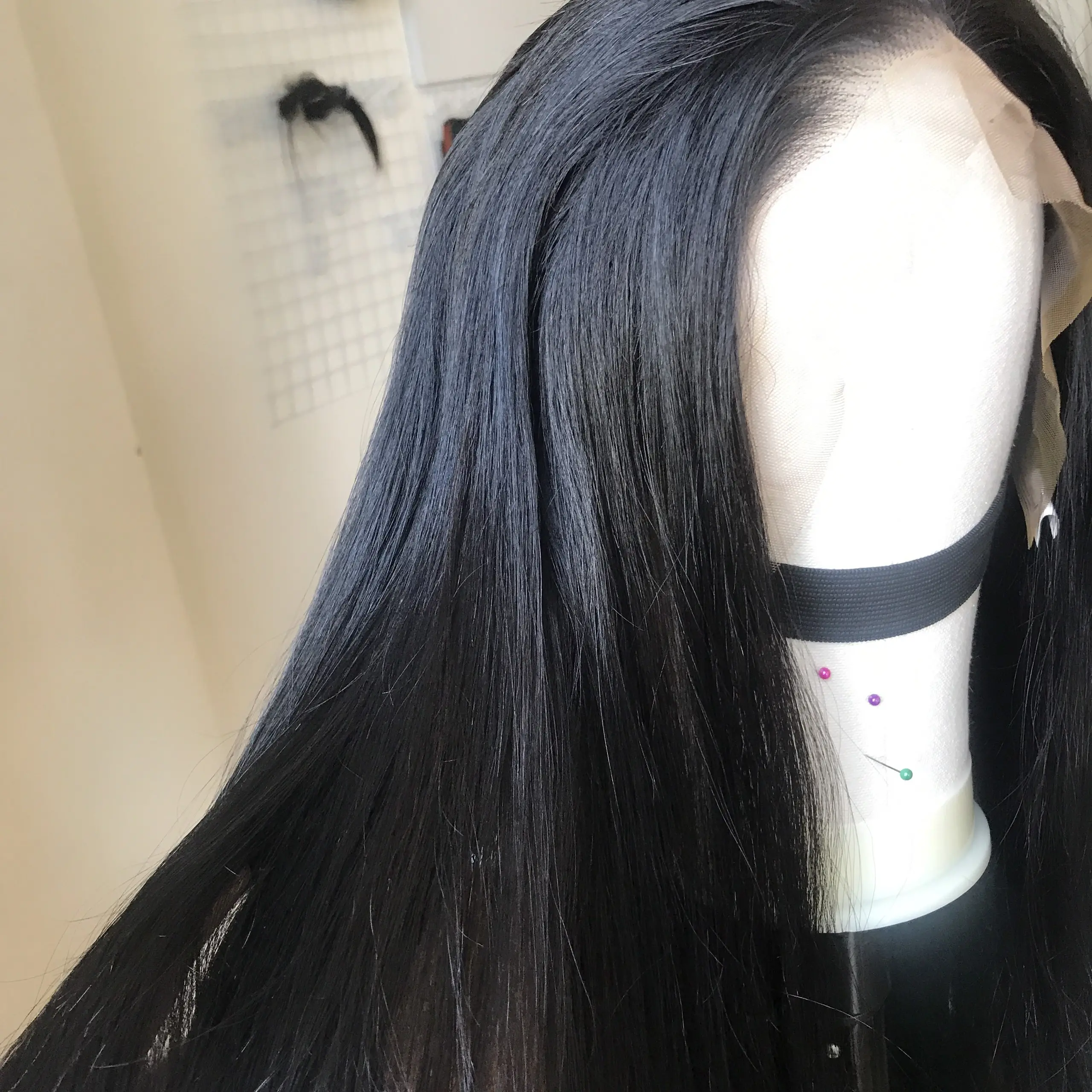 Capelli lunghi neri naturali lisci capelli grezzi capelli vietnamiti per donna nera con alta qualità